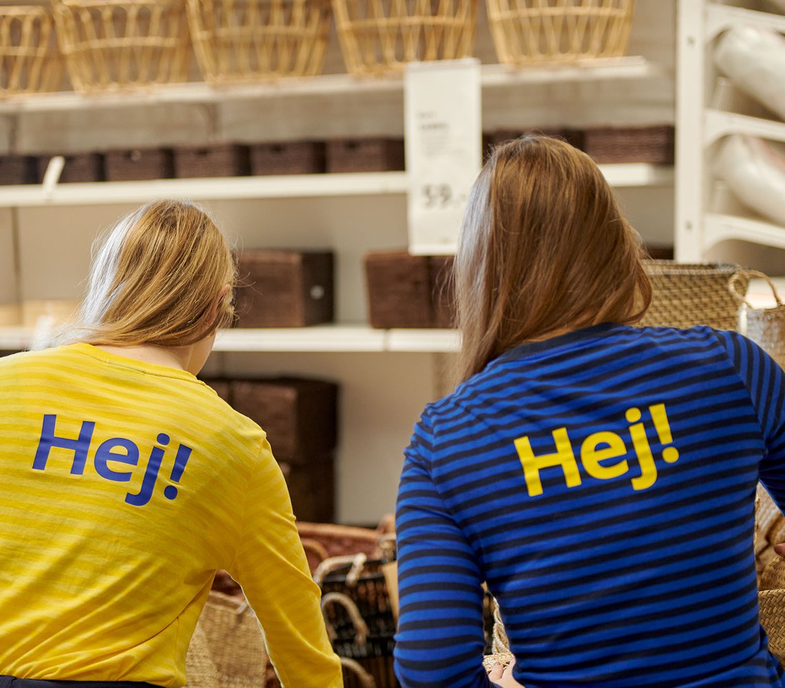 co-workers in store