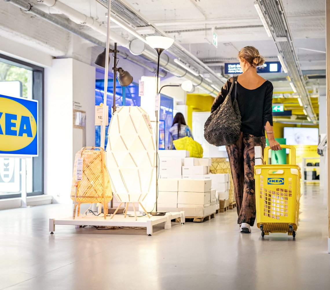 Customer in IKEA store