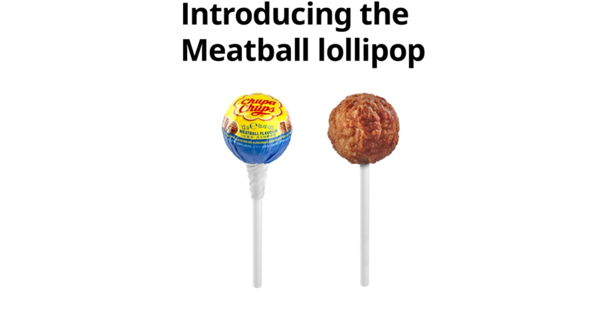 The world's about to get the first meatball-tasting lollipop