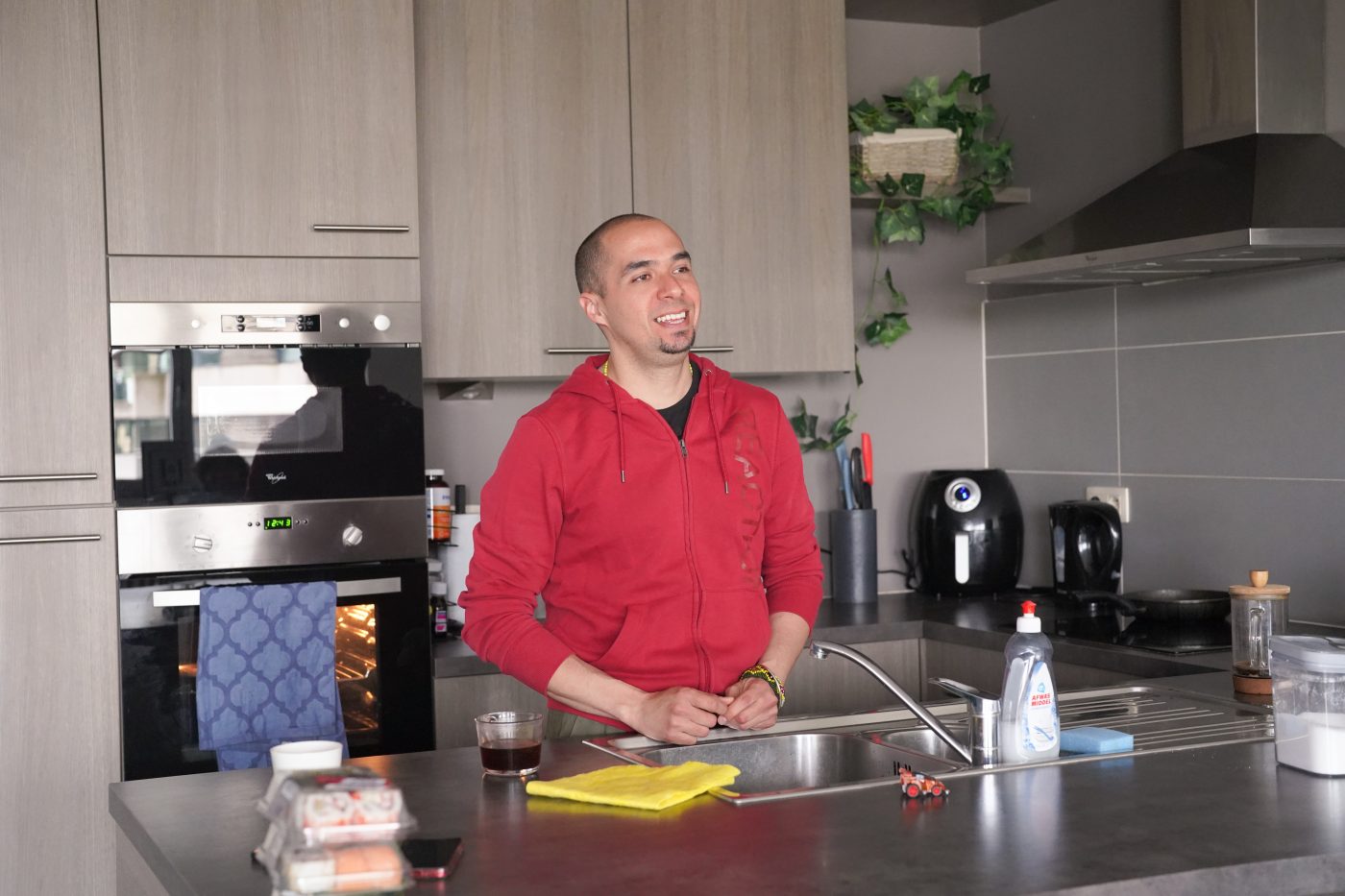 Edgar in his kitchen