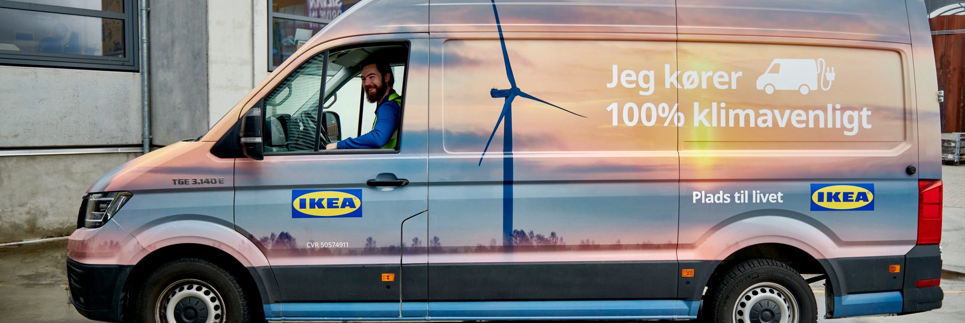 IKEA truck on a parking lot.
