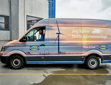 IKEA truck on a parking lot.