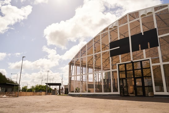 Main entrance door to the DM building