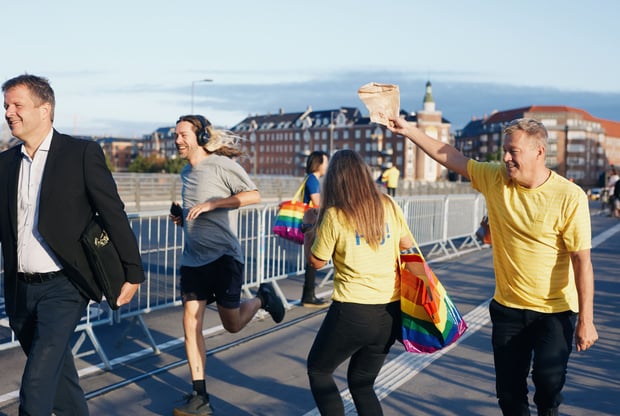 IKEA opens first city store in Denmark Jesper Brodin CEO Ingka Group handing out cinnamon buns