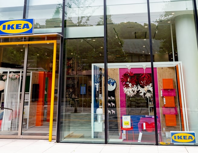 view of the outside of IKEA Harajuku Shop in Tokyo