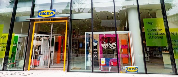 view of the outside of IKEA Harajuku Shop in Tokyo