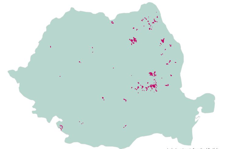 Romania forestland map