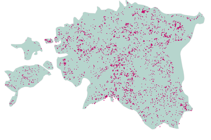 Estonia forestland map