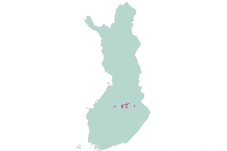 Finland forestland map